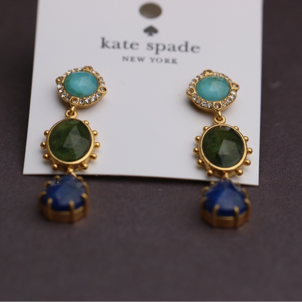 Kate Spade Triple Crystal Earrings - Picture 3 of 3